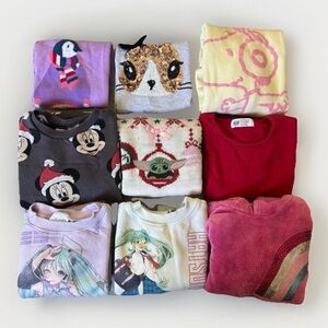 LOT of 9 Girls Sweater, Hoodie Holiday Size 4–6Y – Star Wars, H&M, ZARA, Gap
